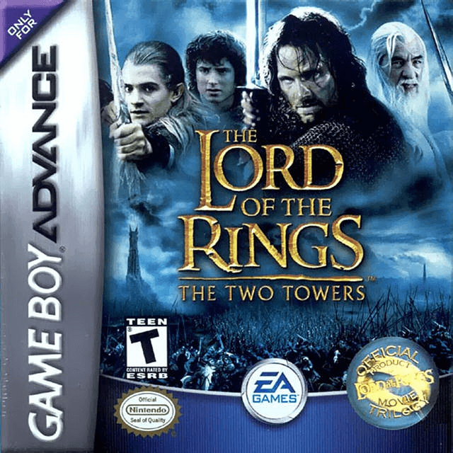 Lord of the Rings Two Towers box art for GameBoy Advance